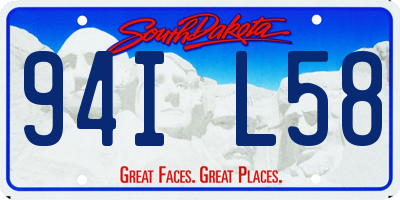 SD license plate 94IL58