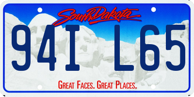 SD license plate 94IL65