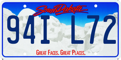 SD license plate 94IL72