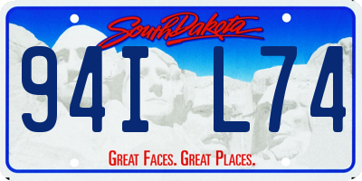 SD license plate 94IL74