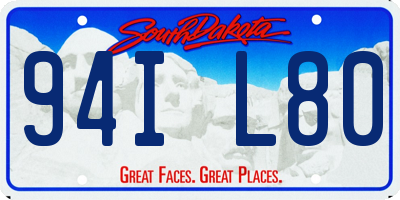 SD license plate 94IL80