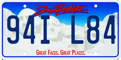SD license plate 94IL84