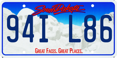 SD license plate 94IL86