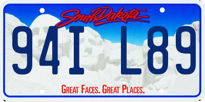 SD license plate 94IL89