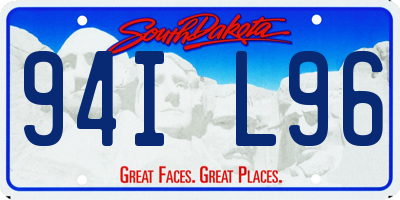 SD license plate 94IL96