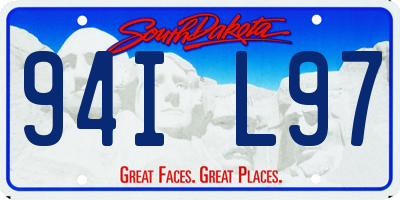 SD license plate 94IL97
