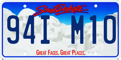 SD license plate 94IM10