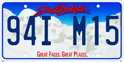 SD license plate 94IM15