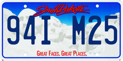SD license plate 94IM25