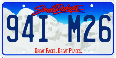 SD license plate 94IM26