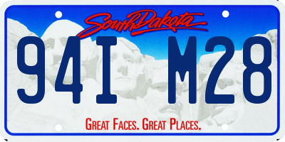 SD license plate 94IM28