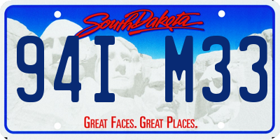 SD license plate 94IM33