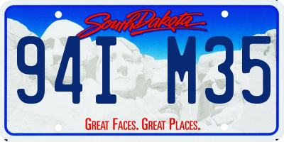 SD license plate 94IM35