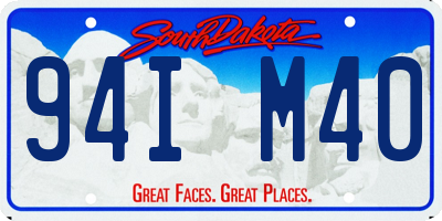 SD license plate 94IM40