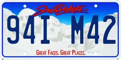 SD license plate 94IM42