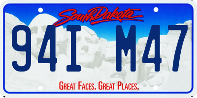 SD license plate 94IM47