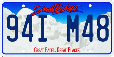 SD license plate 94IM48