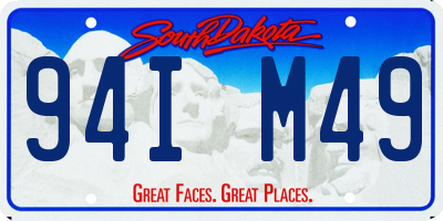 SD license plate 94IM49