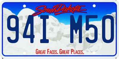 SD license plate 94IM50