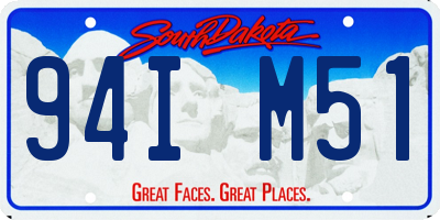 SD license plate 94IM51
