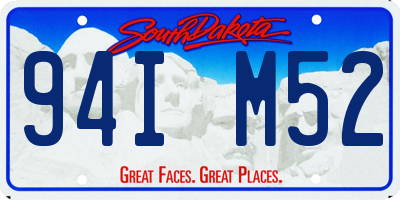 SD license plate 94IM52