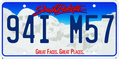 SD license plate 94IM57