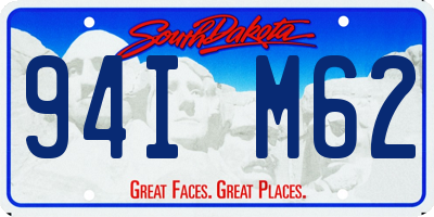 SD license plate 94IM62