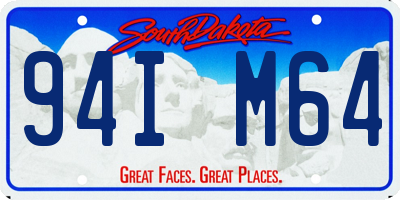 SD license plate 94IM64