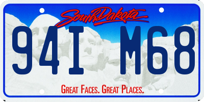SD license plate 94IM68