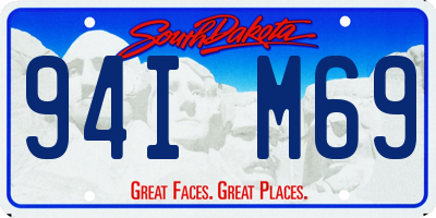 SD license plate 94IM69