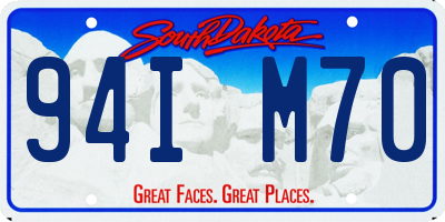 SD license plate 94IM70