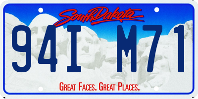 SD license plate 94IM71