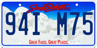 SD license plate 94IM75