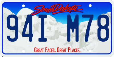 SD license plate 94IM78