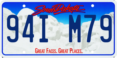 SD license plate 94IM79