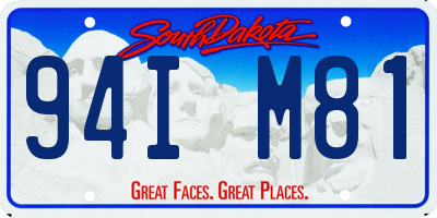 SD license plate 94IM81