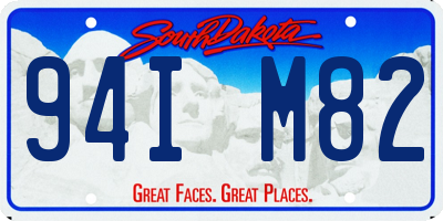 SD license plate 94IM82