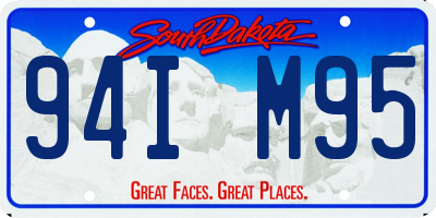 SD license plate 94IM95