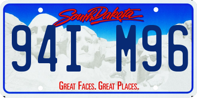 SD license plate 94IM96