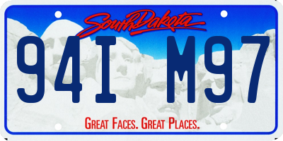 SD license plate 94IM97