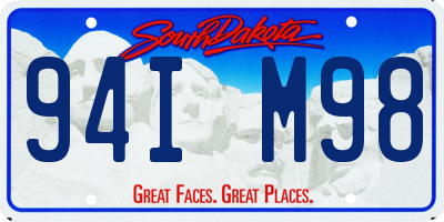 SD license plate 94IM98