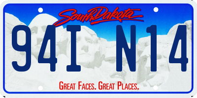 SD license plate 94IN14