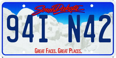 SD license plate 94IN42