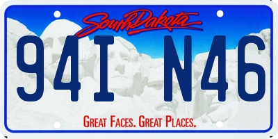 SD license plate 94IN46