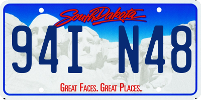 SD license plate 94IN48