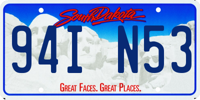 SD license plate 94IN53