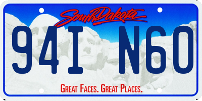 SD license plate 94IN60