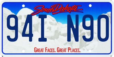 SD license plate 94IN90