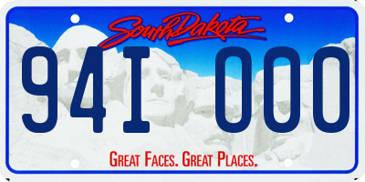 SD license plate 94IO00