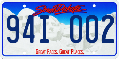 SD license plate 94IO02